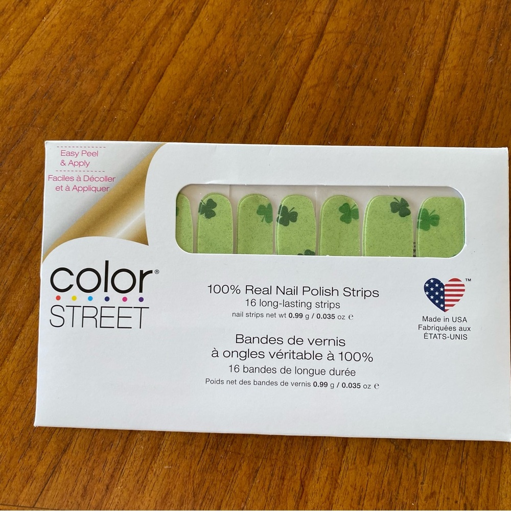 4:$26 Color Street “Get Clover It”Press-On Nail Strips
